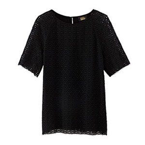 APC x Vanessa Seward Lace Crochet Guipure 70s Top Black S